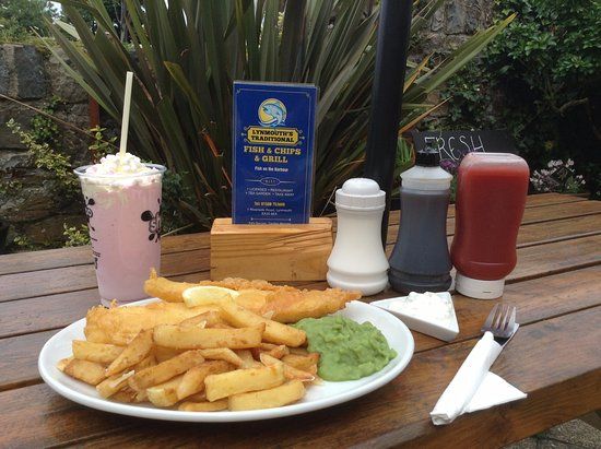 Lynmouth's Traditional Fish and Chips Fish on the Harbour